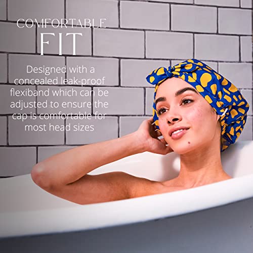 Луксозна Шапка за душ GRACE & COMPANY За жени - Водоустойчив, Многократна употреба, Миещи и Дишаща Шапка
