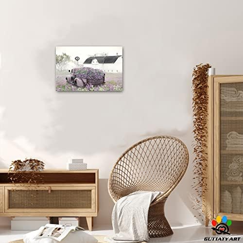 Картини на стената в селски стил, Картини върху платно с един стар камион за декора на стените на фермерска къща, Картини на стената на съвременния винтажного автом