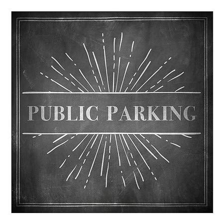CGSignLab | Стикер на прозореца на Обществен паркинг - Креда петна | 5 x5