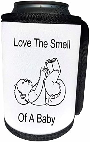 Триизмерно изображение на Малко дете с думите: Обичам миризмата на A. - Опаковка за шише-охладител (cc-364009-1)
