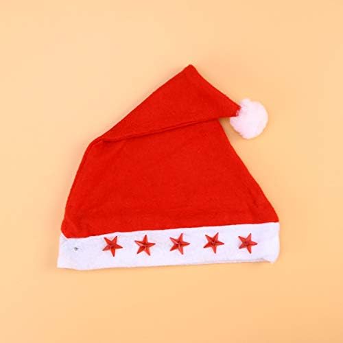 Amosfun Шапка на Дядо Коледа, 3 бр., Коледни шапки на Дядо Коледа, костюм-светкавица за деца и възрастни