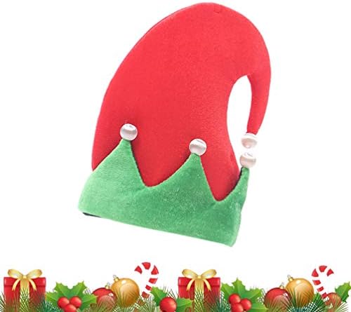 Amosfun Детска шапка на Дядо Коледа, Коледна шапка на елф, шапка на Дядо Коледа за възрастни и деца, детски
