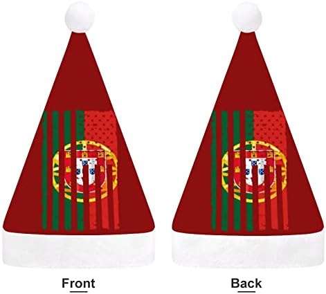 Коледни шапки с американския флаг на Португалия, обемни шапки за възрастни, Коледна шапка за празници, стоки за коледно парти