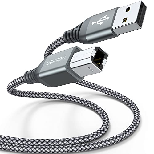 Кабел за принтер, USB, 5-крак кабел USB A-B, USB кабел B 2.0 Високоскоростен кабел за принтер, който е съвместим