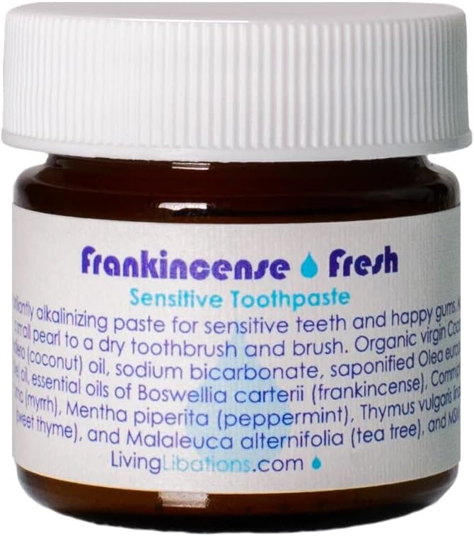 Living Libations - Organic / Произведени в дивата природа паста за зъби Frankincense Fresh Sensitive (1 унция
