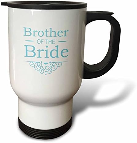 3 Чаша за пътуване Братът на булката в синьо, част от булчински комплект за сватбени партита, стилни къдрици,
