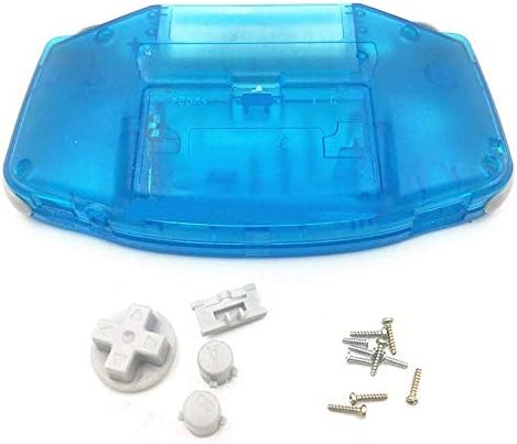Преносим Комплект бутони с пълен корпус на контролера на Nintendo Gameboy Advance GBA (прозрачен синьо)