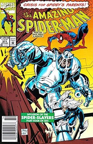 Невероятен Човек-паяк, 371 (павилион за Вестници) VF / NM ; Комиксите на Marvel | Нахлуването на изтребители