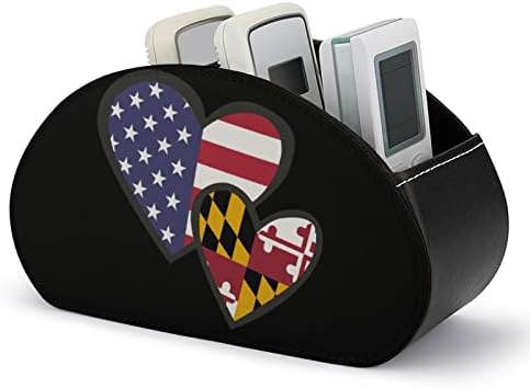 Кожен държач за дистанционното управление с переплетающимися сърца американски флаг щата Мериленд, с 5 отделения,