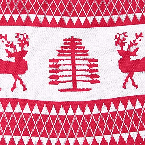 Дамски Коледни Пуловери за Мъже Casual Пуловер с кръгло деколте и дълъг Ръкав, Отгоре с Принтом