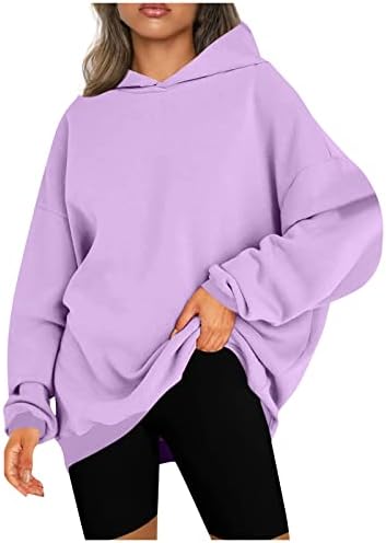 Oversize Пуловер за Жени, Блузи с кръгло деколте и Дълъг Ръкав, Обикновена Риза, Есенни Блузи За Момичета, Върхове