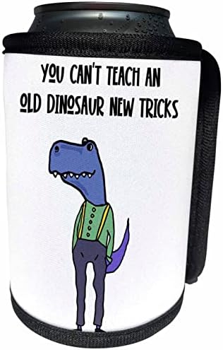 3dRose Забавен динозавър тиранозавър рекс, който не може да се научи стария динозавру. - Опаковки за бутилки-охладители (cc-364608-1)