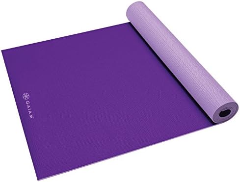 Обикновен килимче за йога Gaiam, Нескользящий подложка за упражнения и фитнес за всички видове йога, пилатес
