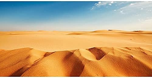 Страхотен Фон за Терариум 24x16 инча Синьо Небе Оранжев Пясък Среда Пустинни Влечуги Винил Фон
