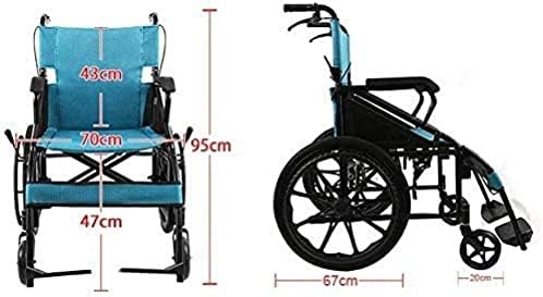 Преносима инвалидна количка за домашно транспорт COTCLO за възрастните хора Лесно Сгъваема Стоманена инвалидна