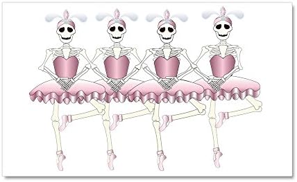Авто Магнит 20 x 12 Dancing Ballarina Skeletons En Pointe