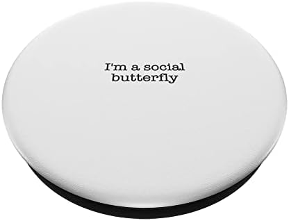 Аз съм социална пеперуда PopSockets с възможност за смяна на PopGrip