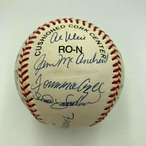 1969 Екипът на New York Метс WS Champs Подписа бейзболен договор с Том Сивером, Ноланом Райаном, JSA COA - Бейзболни