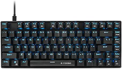 Ръчна детска клавиатура Z-88 PRO RGB, Синия ключ, Led осветяване, Водоустойчив, E-Yooso 60% Compact, Защита