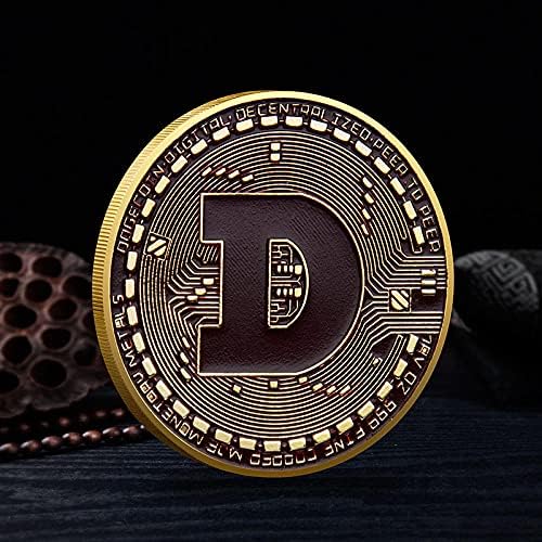 Възпоменателна монета 1 унция Dogecoin Възпоменателна Монета Позлатен Криптовалюта Dogecoin 2021 Лимитированная