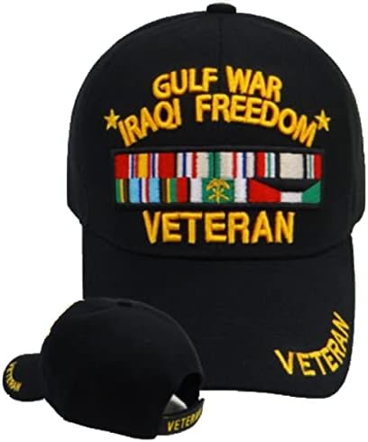 Първият Военен Избор на Ветеран от Войната за Свободата на Ирак в Персийския залив с Панделки Черна бейзболна