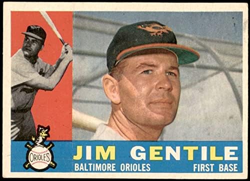 1960 Topps # 448 Джим Джентил Балтимор Авлига (Бейзболна картичка), БИВШ Авлига