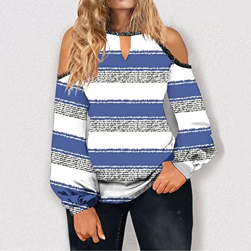 Дамски Пуловери, Ежедневни Блузи с открити Рамене, Цветен Пуловер на спагети презрамки с Дълъг Ръкав, Подарък