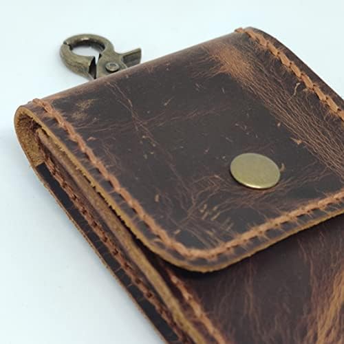 Чанта-кобур от естествена кожа за LG K40S, Калъф за вашия телефон ръчна изработка от естествена кожа, Изработен
