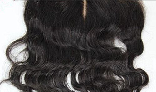 DaJun Hair 6A Лейси Предна закопчалка в средната част 13 * 2 Индийски естествен косъм, Обемни вълни Естествен цвят (марка: DaJun)