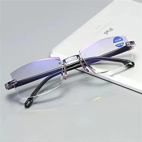 Сапфировые Интелигентни очила за четене с двоен фокус Висока твърдост със защита от синя светлина (Кафяви, +