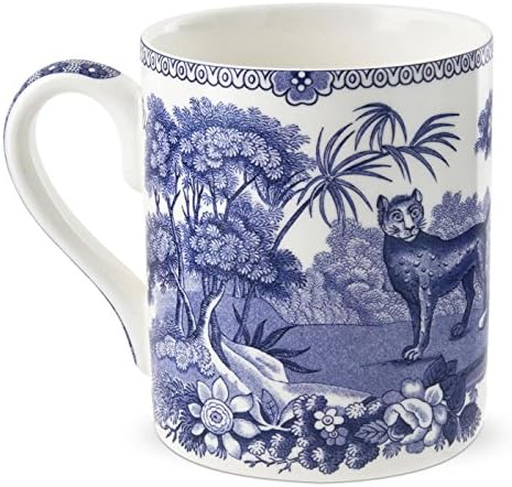 Чаша Spode Blue Room Collection | С мотив басня на Езоп | 16 унции | Кафеена чаша | Чаша за кафе лате, чай и