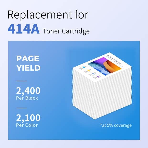 Подмяна на касетата с тонер за принтер, съвместим с MYCARTRIDGE SUPRINT 414A с чип, за HP 414A W2020A 414X за