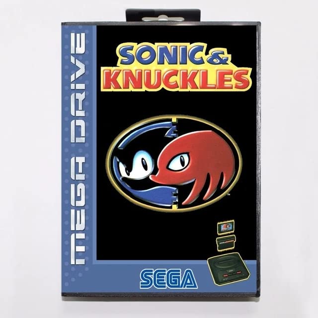 Игри Касета Sonic and Knuckles 16 бита MD Детска карта на Дребно С кутия За Sega Mega Drive За Genesis-EU BOX