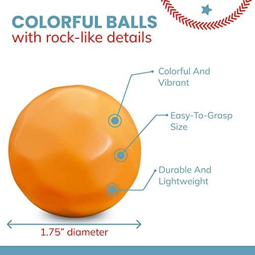 Комплект цветни Сменяеми топки за самосвала VTech Drop & Go | Ярки, Цветни Каменни топки, Съвместими със Строителната замазка на самосвала Vtech | Комплект от 6 Топки