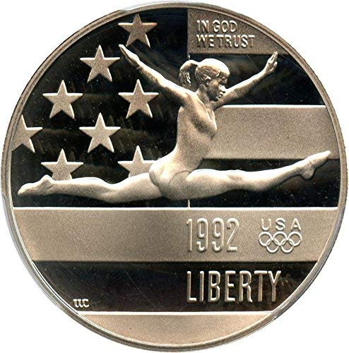 Олимпийска гимнастичка 1992 г., Възпоменателна монета на САЩ под формата на полудоллара (1/2) DCAM Монетния двор на САЩ