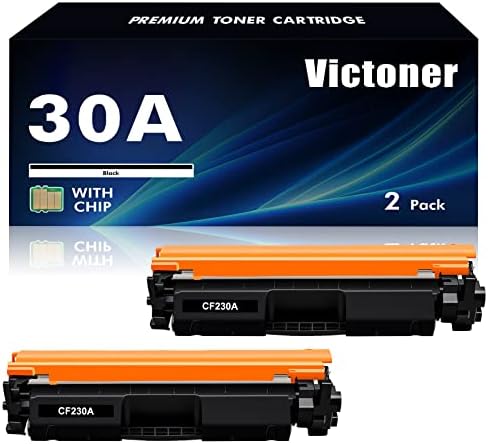 30A CF230A Тонер касета Черен 2 опаковки Подмяна Съвместима за HP 30A CF230A 30X CF230X за HP Pro MFP M227fdw