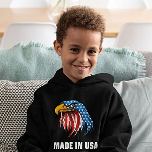 Произведено в САЩ Hoody за деца Eagle - Hoody с качулка за деца Eagle - Графична детска hoody