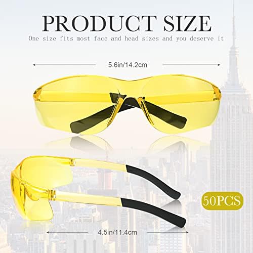 Queekay 50 бр. Защитни Очила устойчиви на въздействието на УЛТРАВИОЛЕТОВИТЕ слънчеви Очила с Защита от Надраскване