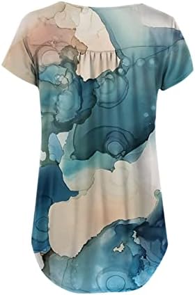 NOKMOPO/ Дамски Тениски, Туника с Къс ръкав, Свободни Блузи, Ежедневни Блузи Размера на Плюс, Плиссированная