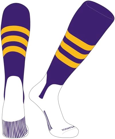Чорапи-стремето за бейзбол и софтбол КРУША СОКС OTC (A, 5 инча) Лилави, Златни