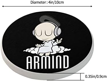Armin Design Van Тематични Подложки Buuren, Кръгли Подложки за Чаши от диатомита, Поглъщащ Поставки за Напитки