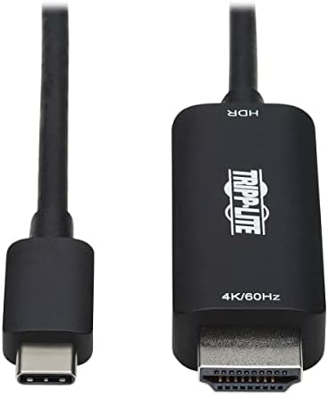 Кабел-адаптер Трип Lite USB-C-HDMI е Съвместим с Thunderbolt 3 Кабел-USB адаптер C-HDMI, 4K 60 Hz, HDR, HDCP