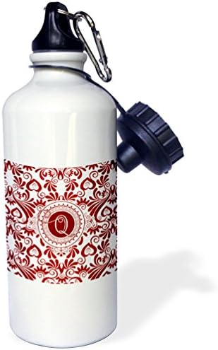 Спортна бутилка за вода 3D Rose, 21 унция, Бяла