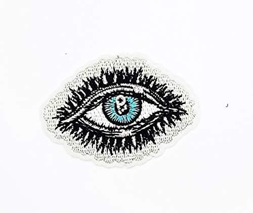 Blue Eyeball За Жени Карикатура Деца Кръпка Занаят Бродирани Ленти за Чанти Яке Гладене на Дрехи, Дънки, Детски