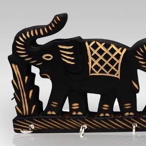 Дървен Държач за ключове Тройна Слон, Дизайнерски Домашни Декоративни Дървени Куки За Ключове, Органайзер За