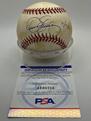 Денис Экерсли Окланд А Подписа Автограф Официален представител на MLB Бейзбол PSA DNA * 12 бейзболни топки с