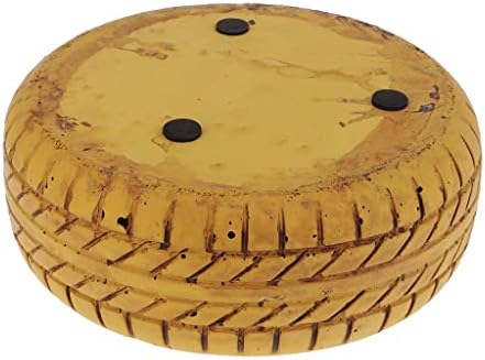 Baoblaze 1 Бр. Мини-Модел на гумата в Европейски Стил С Орнаменти -Жълт