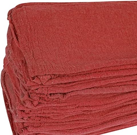 Колички за бельо памучни кърпи STF Червен цвят – (Опаковка от 150 броя) Размер 14x14 См Почистващи Парцали –