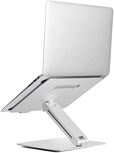 Регулируем по височина Алуминиева поставка за лаптоп | Ергономичен дизайн и е лесна стойка, Съвместима с 15.6