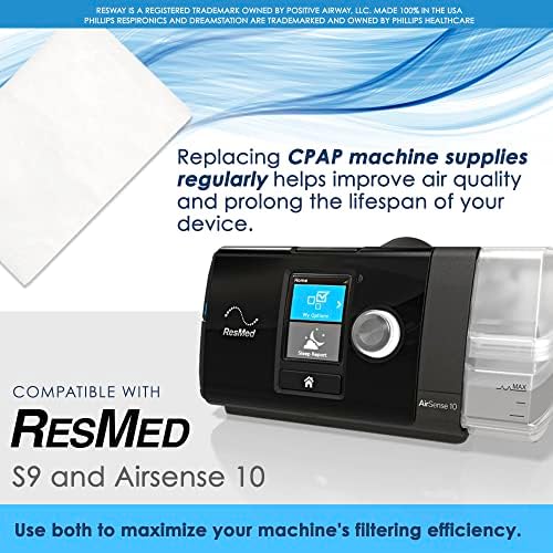 За еднократна употреба хипоалергенни CPAP-филтри премиум-клас Resway | са Съвместими с ResMed S9 и Airsense